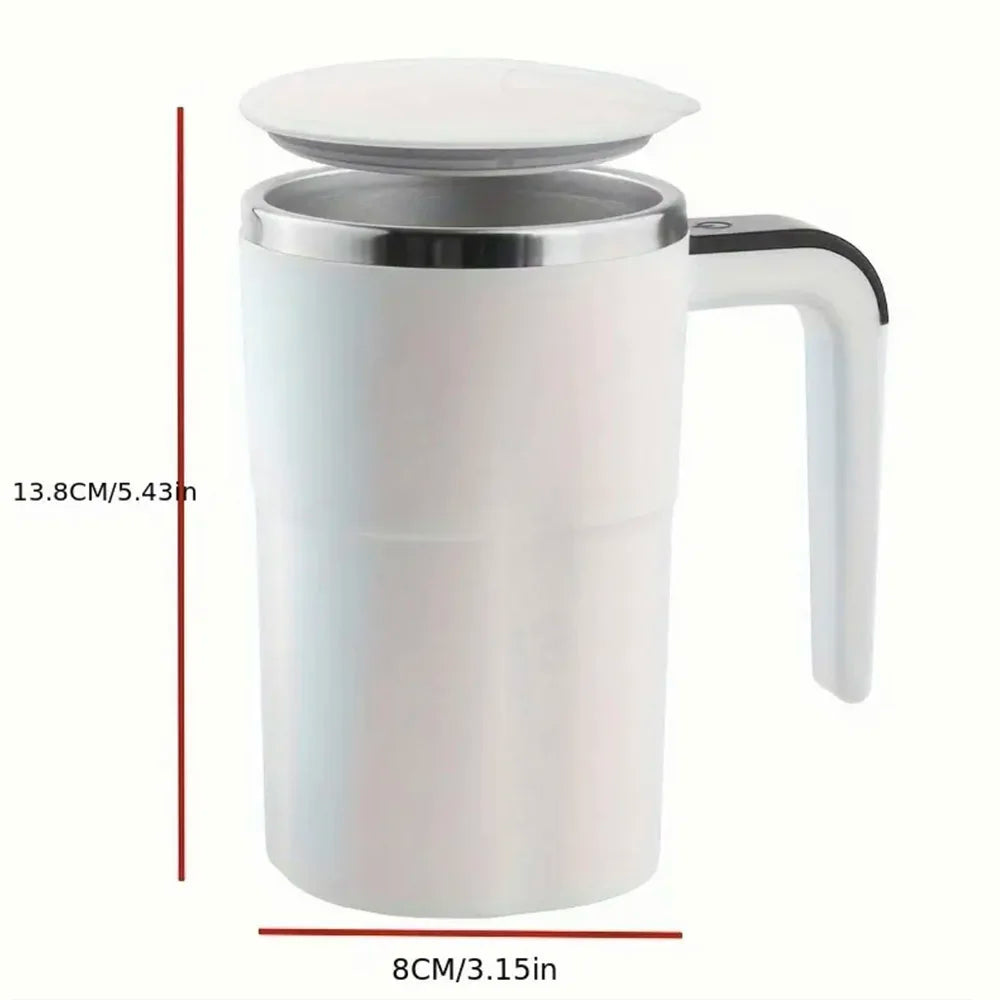 Automatic Self-Stirring Ceramic Coffee Mug – Rechargeable Magnetic Mixing Cup 380ML