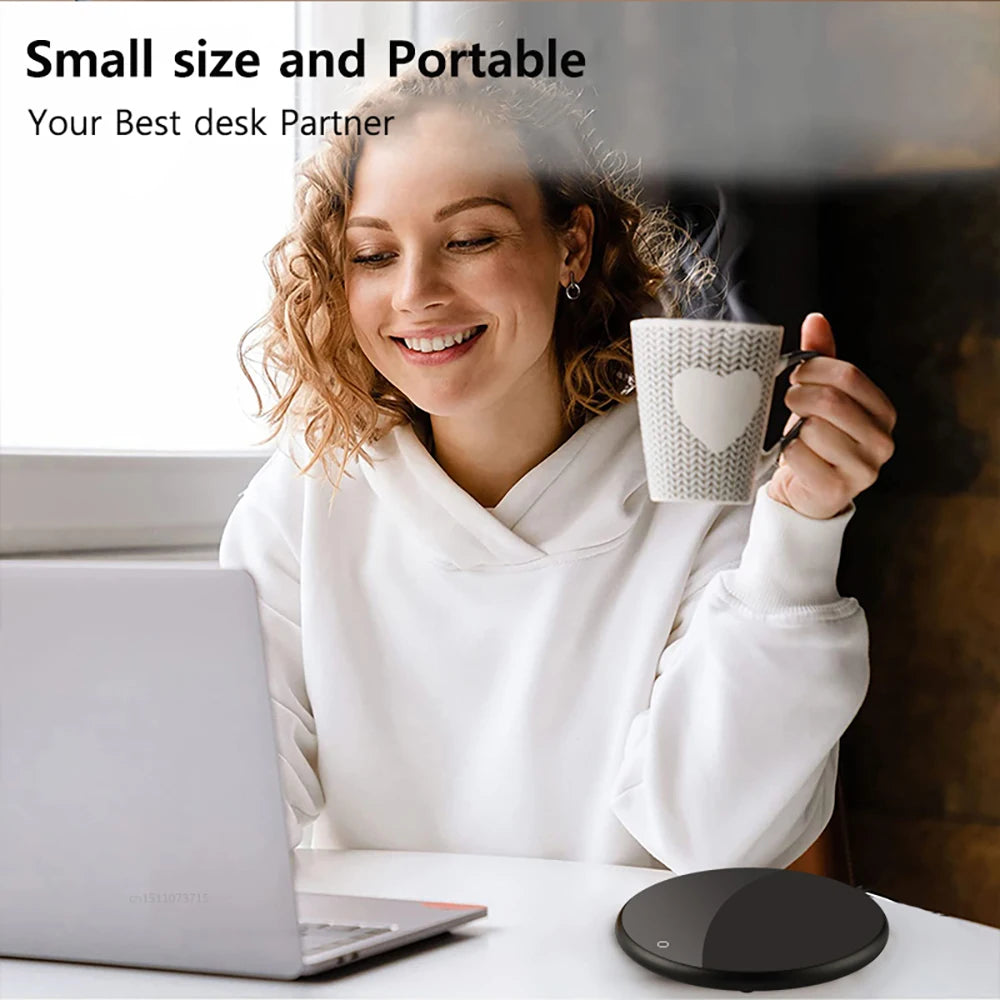 Electric Coffee Mug Warmer – Temperature Control Heating Pad for Home & Office