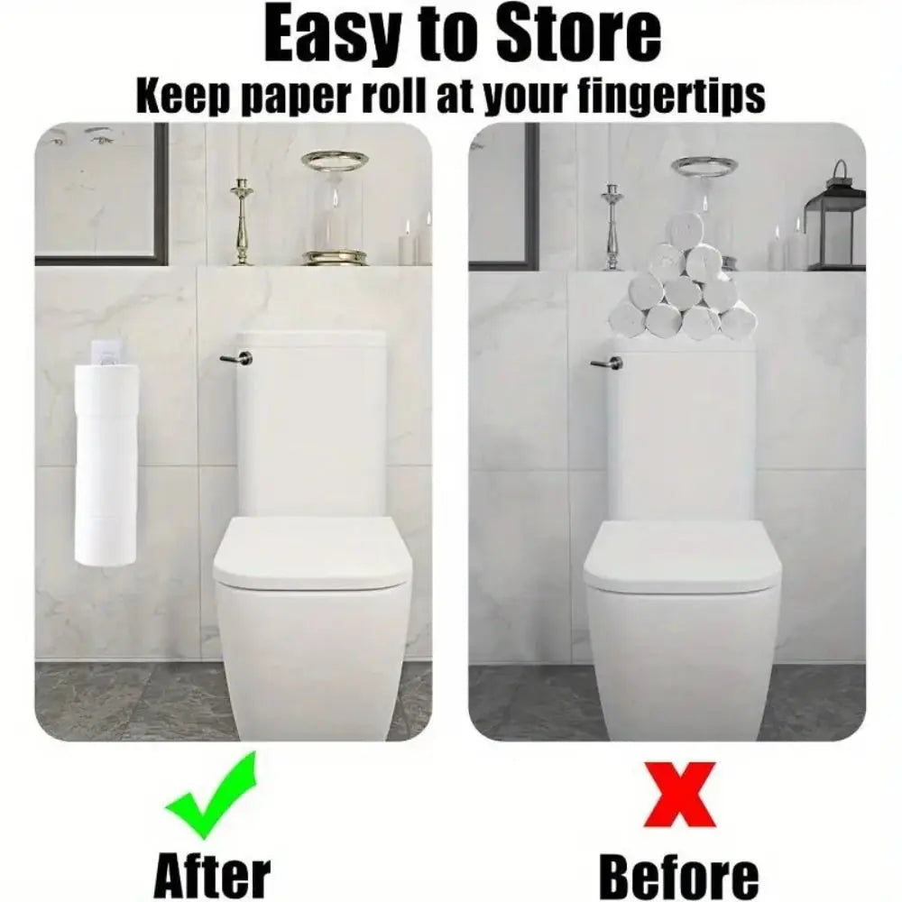 No-Drill Metal Paper Towel & Tissue Holder