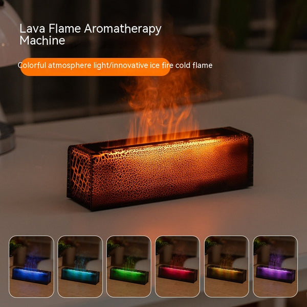 SavvyNest & Co Cozy Flame Aroma Diffuser – LED Fireplace Mist Humidifier for Relaxing Spaces