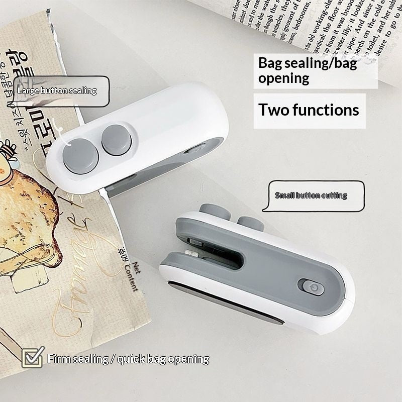 Mini 2-in-1 USB Heat Sealer & Bag Sealer for Snacks – Kitchen Gadget