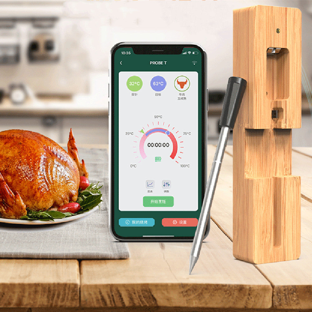 Smart Wireless Bluetooth Barbecue Thermometer – Precision Food Temperature Monitor