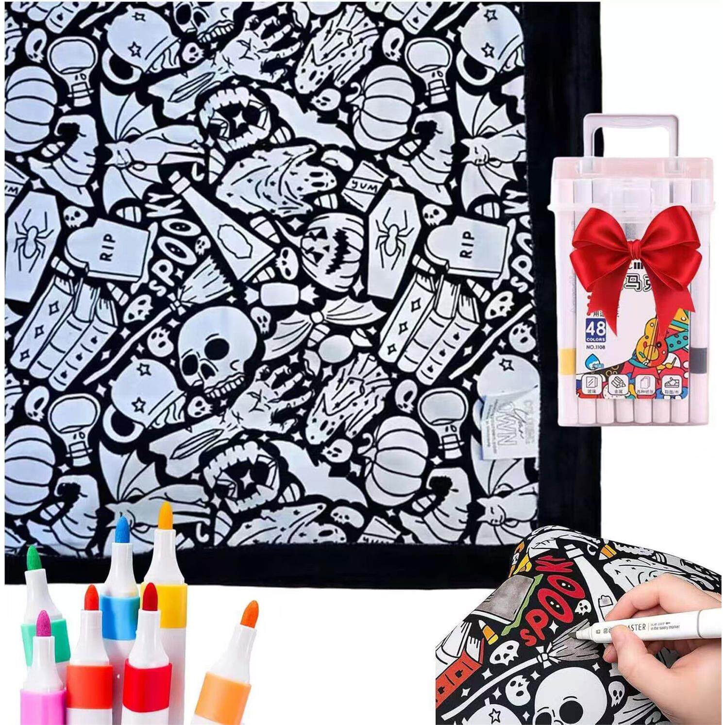 Reusable Washable Colouring Blanket – Creative Activity Throw (150×115cm)
