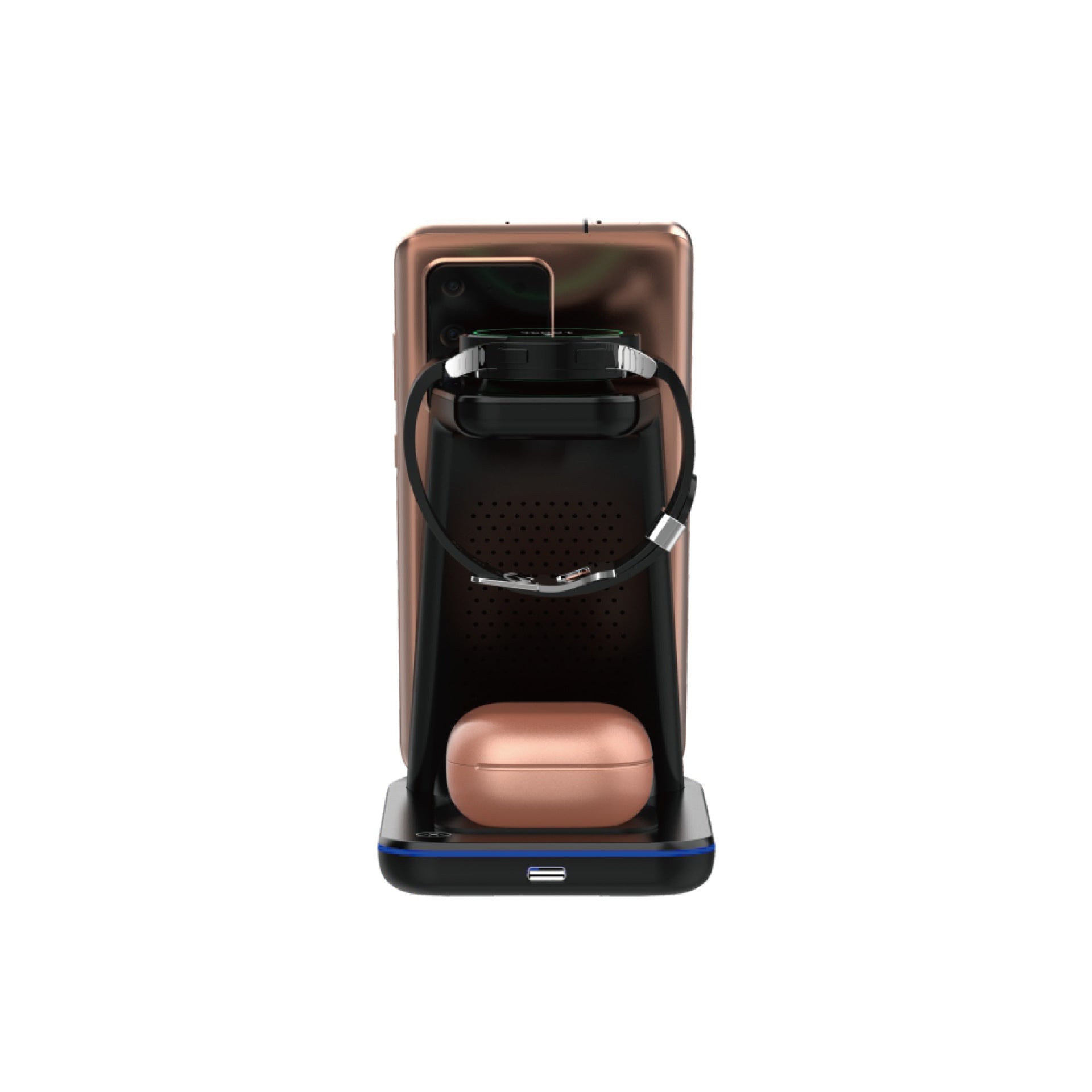 3-in-1 Wireless Charger – 15W Fast Charging Multifunctional Stand for Phone, iWatch & AirPods