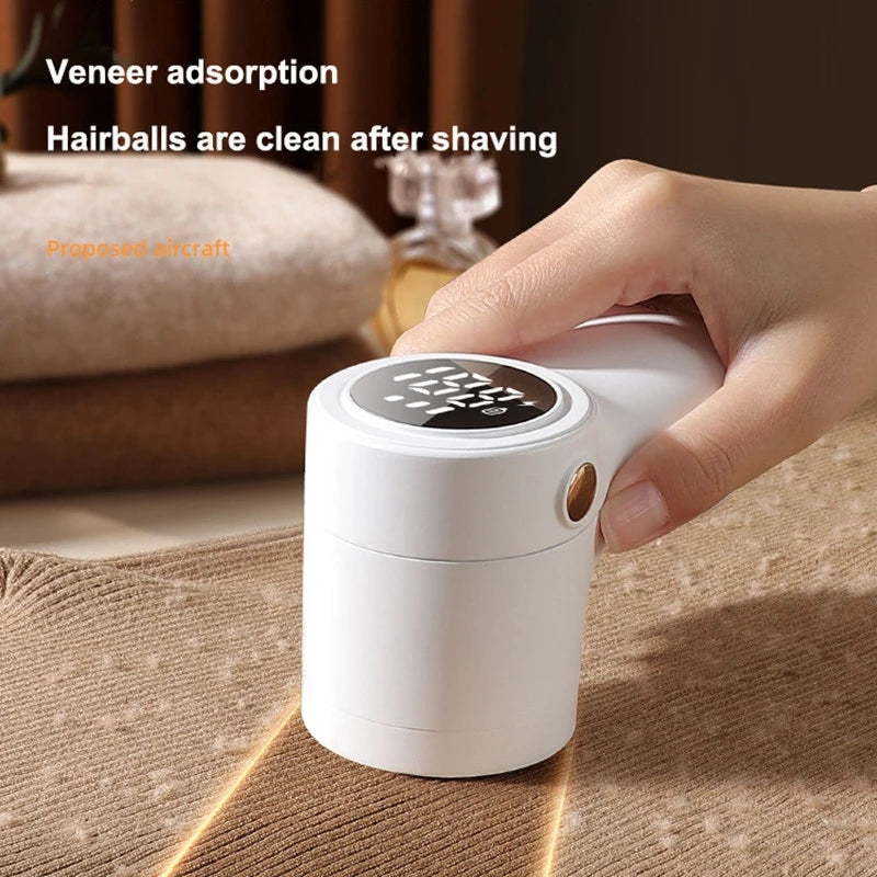 New Electric Lint Remover – Smart LED Hairball Trimmer, USB Rechargeable, Portable for Clothes & Fabrics