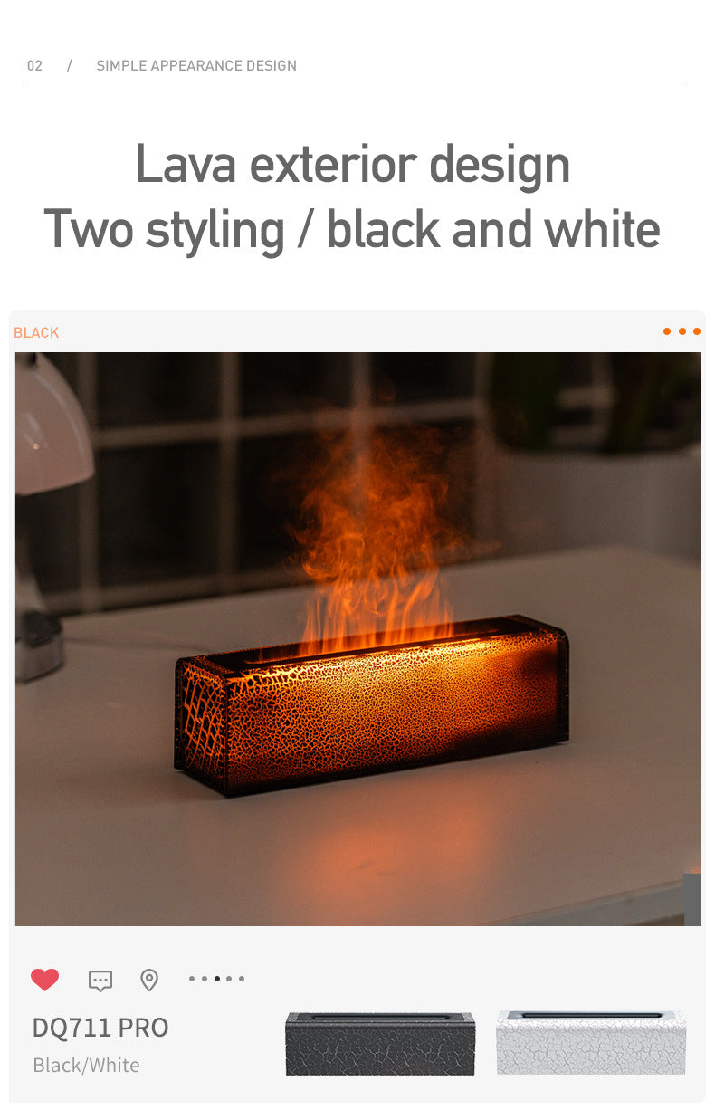 SavvyNest & Co Cozy Flame Aroma Diffuser – LED Fireplace Mist Humidifier for Relaxing Spaces